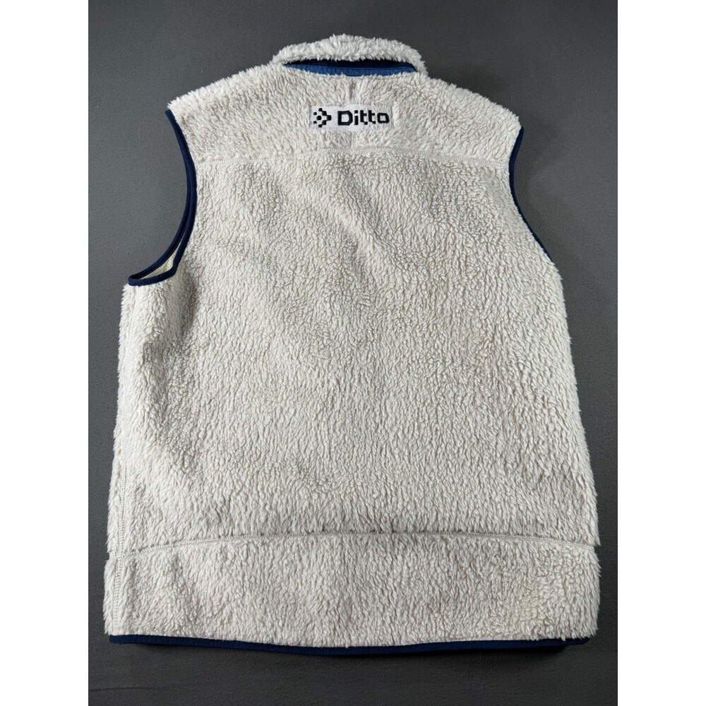 Patagonia Retro X Fleece Vest Mens XL Natural Beige Full Zip Sherpa Pile Logo - Picture 2 of 9
